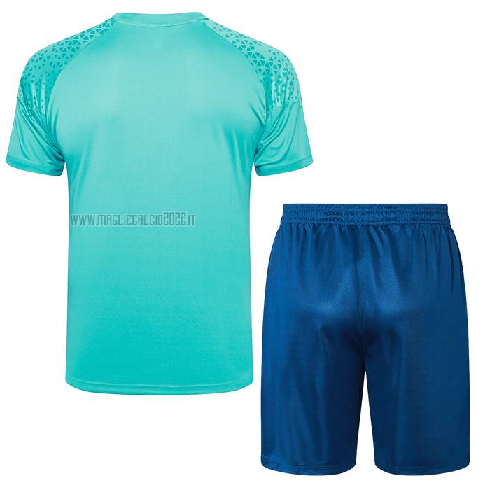 Tuta da Track del Olympique Marsiglia Manga Corta 2023-2024 Verde - Pantalon Corto